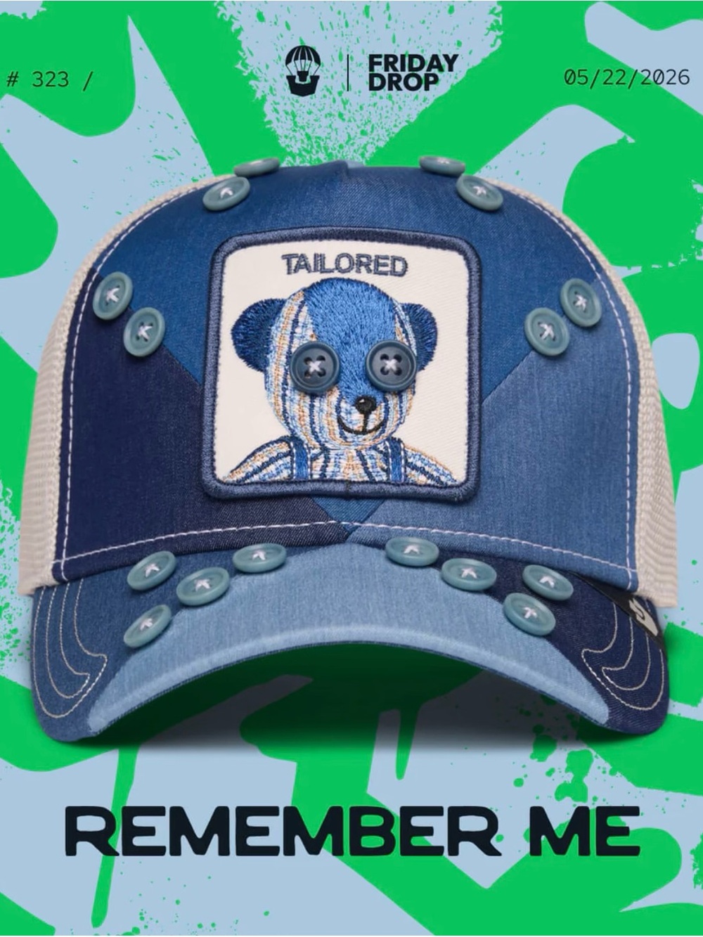 Goorin Bros. "REMEMBER ME" Trucker
Hat Mesh SnapBack NWT